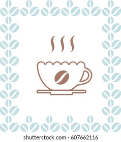 Coffee Cup Icon Isolated on White Background