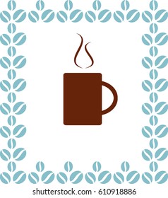 Coffee Cup Icon Isolated on White Background