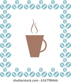 Coffee Cup Icon Isolated on White Background