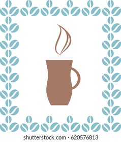 Coffee Cup Icon Isolated on White Background