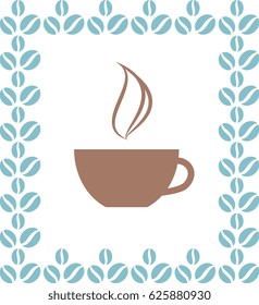 Coffee Cup Icon Isolated on White Background