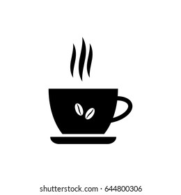 Coffee cup icon isolated on white background. Vector illustration