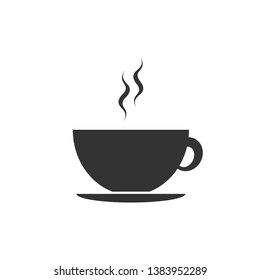 Coffee cup icon isolated. Tea cup. Hot drink coffee. Flat design. Vector Illustration