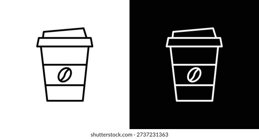 coffee cup icon in line design. editable stroke icon.