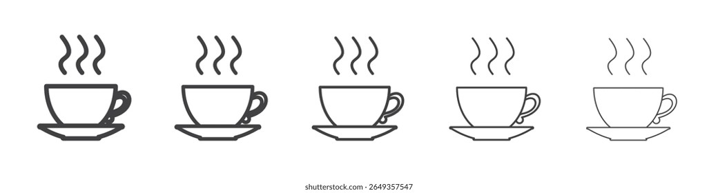 coffee cup icon Line graphics illustration symbol