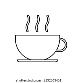 Coffee cup icon in line style
