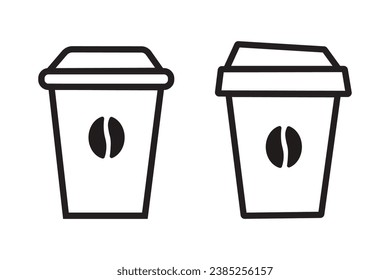 Coffee cup icon line vector ilustration.