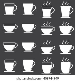 Coffee cup icon, line icon vector
