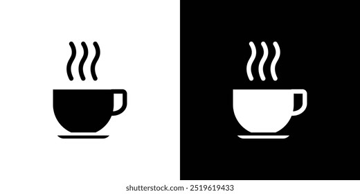 coffee cup icon linear logo isolated