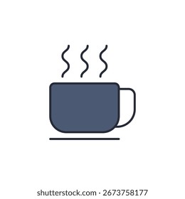 coffee cup icon. linear style sign for mobile concept and web design. Vector icon. Symbol, logo illustration. Vector graphics