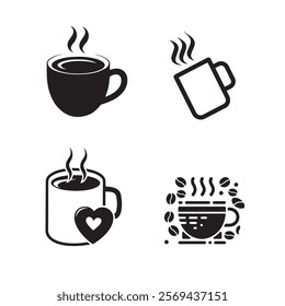 Coffee cup icon and logo