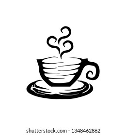 coffee cup icon. logo for cafe drink