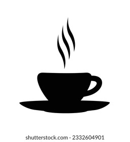 Coffee cup icon. Coffee cup Logo design vector. Hot drinks Cafe Logotype.
