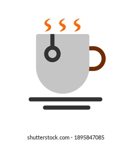 coffee cup icon logo with flat illustration style vector design. great for use web, mobile app, pattern, design etc.