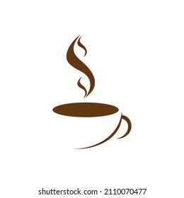 Coffee cup icon logo free vector