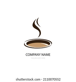 Coffee cup icon logo free vector