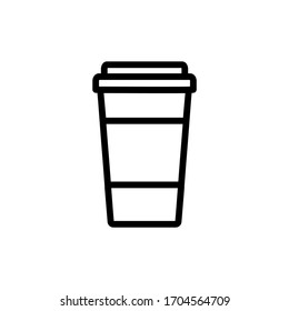 Coffee Cup icon, logo isolated on white background