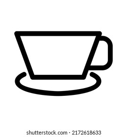 Kaffeetassen-Symbol oder Logo einzeln auf Zeichen, Vektorgrafik - hochwertige Vektorsymbole in schwarzem Stil
