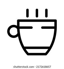 icono de taza de café o logotipo símbolo de signo aislado ilustración vectorial - iconos vectoriales de estilo negro de alta calidad

