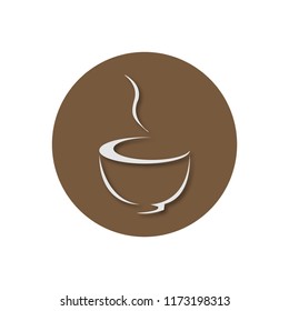 coffee cup icon, logo, symbol, vector, flat