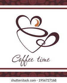Coffee cup icon. Coffee cup Logo Template vector icon design