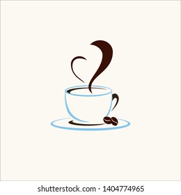 Coffee cup icon logo vector.