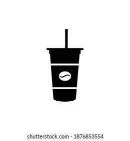 coffee cup icon, logo vector symbol