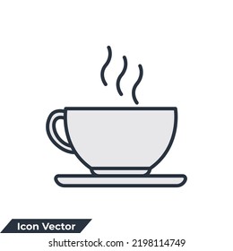 coffee cup icon logo vector illustration. coffee cup symbol template for graphic and web design collection