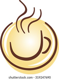 Coffee cup icon, logo in vector format