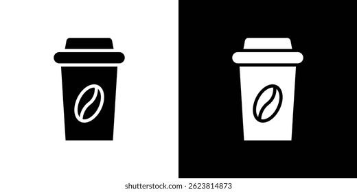 coffee cup icon for logo web mobile app UI design.