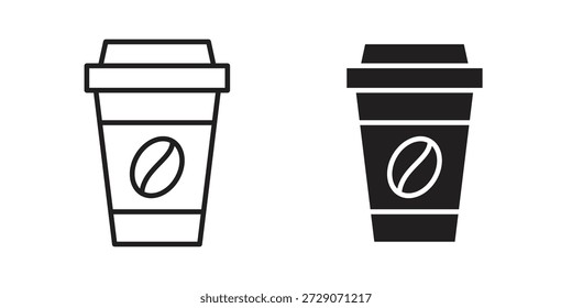 ícone da xícara de café. Ícones simples monocromáticos para modelos, web design