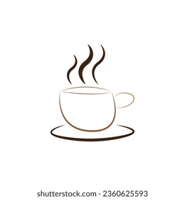icono de taza de café. diseño de tazas de café, bebidas calientes espresso.

