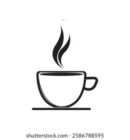 
coffee cup icon, coffee mug design, hot drink espresso.

