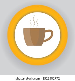 coffee cup icon, coffee mug, hot drink espresso. Coffee Logo Template Design vector