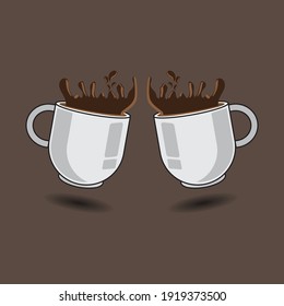 Icono de taza de café. Buen vector para tabernas, cafés, restaurantes, comida y bebida, tiendas en línea, medios sociales, etc.