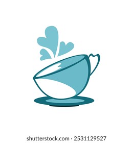 Coffee cup icon on background for graphic and web design. Simple sign. Internet concept symbol.  Bright colored simple icon illustration. Coffee shop symbol graphic design element