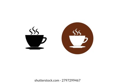 Coffee cup icon on ioslated white background. Restaurant coffe cup icon