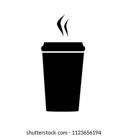 coffee cup icon on white background,vector illustration.