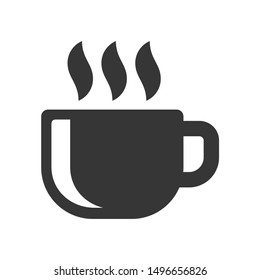 Coffee Cup Icon on White Background. Vector