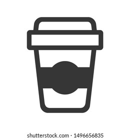 Coffee Cup Icon on White Background. Vector
