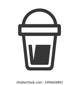 Coffee Cup Icon on White Background. Vector