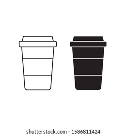 coffee cup icon on white background