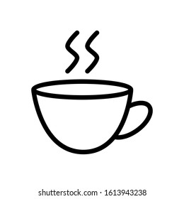 Coffee cup icon on white background.