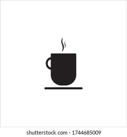 Coffee cup icon on white background.