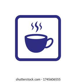 Coffee cup icon on white background.