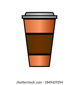 Coffee cup icon on white background. Vector illustration.