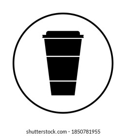 Coffee cup icon on white background. Vector illustration.