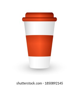 Icono de taza de café sobre fondo blanco. Ilustración vectorial.