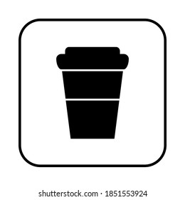 Icono de taza de café sobre fondo blanco. Ilustración vectorial.