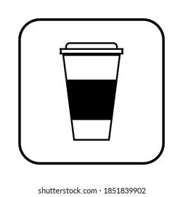 Coffee cup icon on white background. Vector illustration.